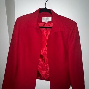 Red Vintage Tahari Blazer